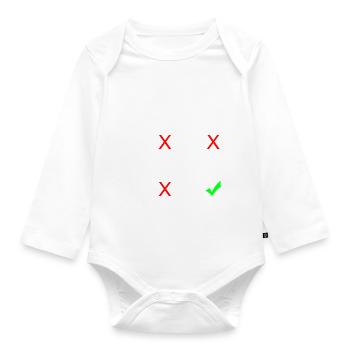 Karotte - Baby Bio-Langarm-Body - Weiß - Vorne