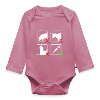 carotte - Body Bébé bio manches longues - mauve - Devant