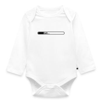 Loading bar / / loads / / / / load the loading / / - Organic Longsleeve Baby Bodysuit - white - Front
