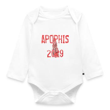 apophis der meteor kann die menschheit gefährden - Baby Bio-Langarm-Body - Weiß - Vorne