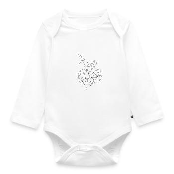 Schildkröte - Baby Bio-Langarm-Body - Weiß - Vorne