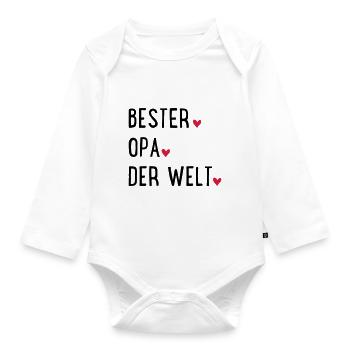 Grandfather - Organic Longsleeve Baby Bodysuit - white - Front