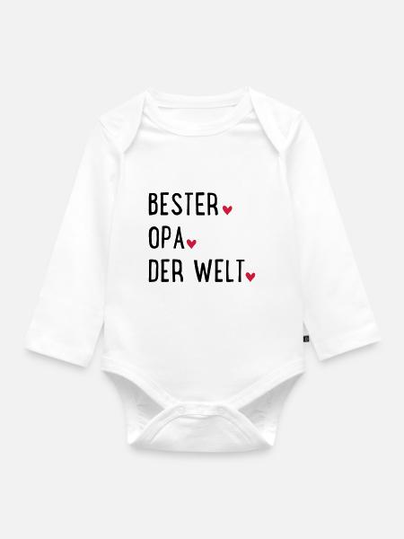 Opa - Baby Bio-Langarm-Body - Weiß