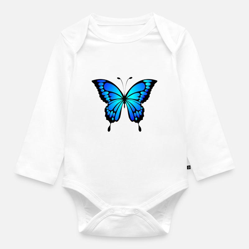 Butterfly - Body Bébé bio manches longues - blanc
