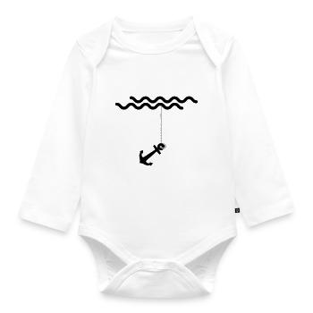 Anker - Baby Bio-Langarm-Body - Weiß - Vorne