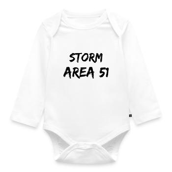 STORM AREA 51 - Organic Longsleeve Baby Bodysuit - white - Front