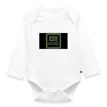 Exit - Organic Longsleeve Baby Bodysuit - white - Front