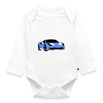 Voiture de sport - Body Bébé bio manches longues - blanc - Devant