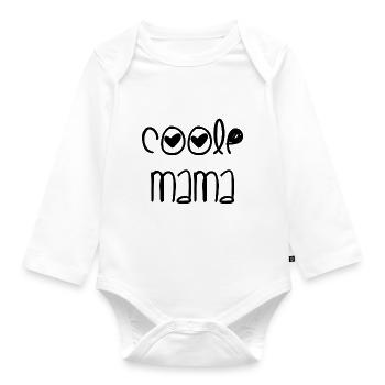 Coole Mama - Baby Bio-Langarm-Body - Weiß - Vorne