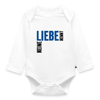 LIEBE KENNT KEINE LIGA - Baby Bio-Langarm-Body - Weiß - Vorne