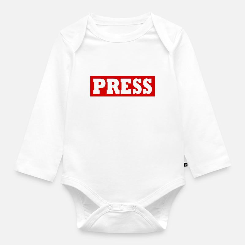 Press - Body Bébé bio manches longues - blanc