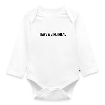 Ich habe eine Freundin - Baby Bio-Langarm-Body - Weiß - Vorne