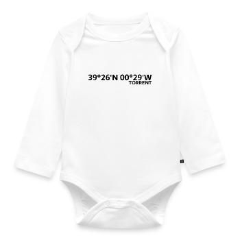Torrent Coordinates - Organic Longsleeve Baby Bodysuit - white - Front