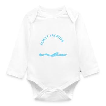 Family Cruise - Organic Longsleeve Baby Bodysuit - white - Front