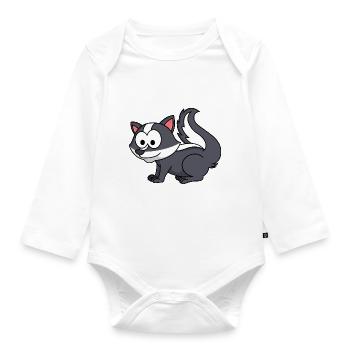 Stinker Comic Animal - Organic Longsleeve Baby Bodysuit - white - Front