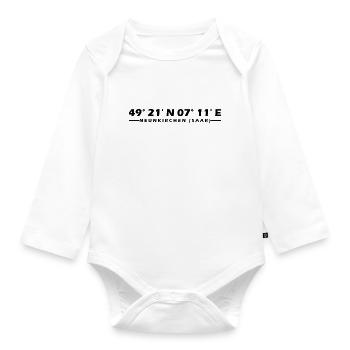 Neunkirchen (Saar) Koordinaten - Baby Bio-Langarm-Body - Weiß - Vorne