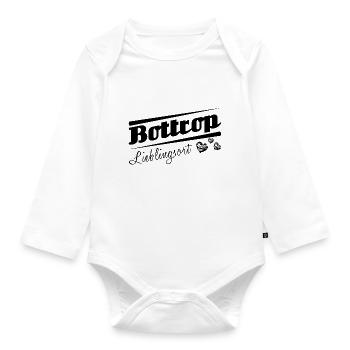 Bottrop - Lieblingsort mit Stadtnamen - Baby Bio-Langarm-Body - Weiß - Vorne