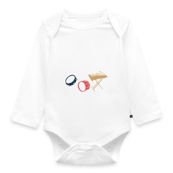 Music Teacher - Baby Bio-Langarm-Body - Weiß - Vorne