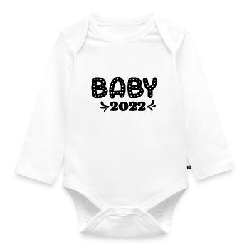Bébé 2022 Grossesse Annonce Bébé Naissance - Body Bébé bio manches longues - blanc - Devant