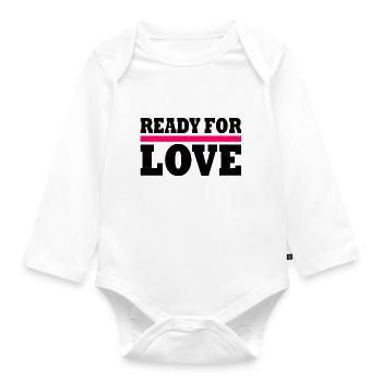 Ready for love - Baby Bio-Langarm-Body - Weiß - Vorne