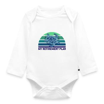 Turtle keeping Sea turtles Turtles - Organic Longsleeve Baby Bodysuit - white - Front