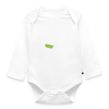 Vélo - éco - sans batterie - drôle de dicton - Body Bébé bio manches longues - blanc - Devant