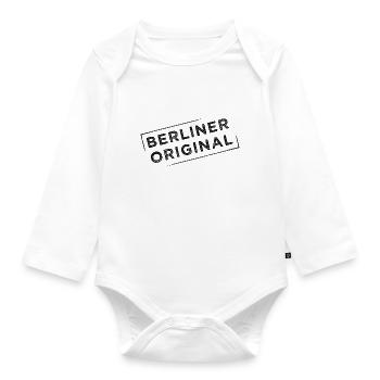 Berliner Original Stempel Berlin - Baby Bio-Langarm-Body - Weiß - Vorne