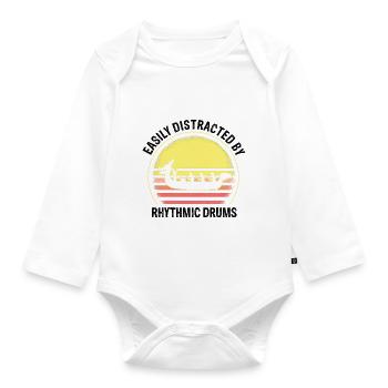 Dragon Boat Racing Theme for Dragon Boating - Organic Longsleeve Baby Bodysuit - white - Front