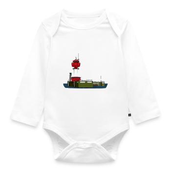 Kieler Leuchtturm - Baby Bio-Langarm-Body - Weiß - Vorne
