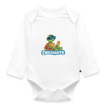 Chill toad - Organic Longsleeve Baby Bodysuit - white - Front