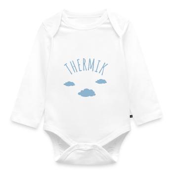 Muss los die Thermik ruft - Segelflugzeug - Baby Bio-Langarm-Body - Weiß - Vorne