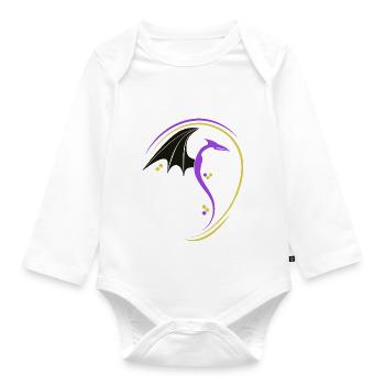 Modern Dragon - Baby Bio-Langarm-Body - Weiß - Vorne