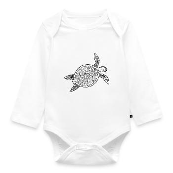Meerestiere - Baby Bio-Langarm-Body - Weiß - Vorne