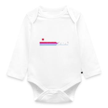 Colorado State USA Mountains Hiking Retro Vacation - Organic Longsleeve Baby Bodysuit - white - Front