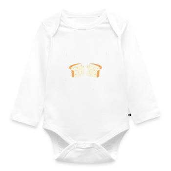 No Loafin' Around Konditor - Baby Bio-Langarm-Body - Weiß - Vorne