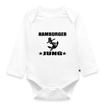 Hamburg - Baby Bio-Langarm-Body - Weiß - Vorne