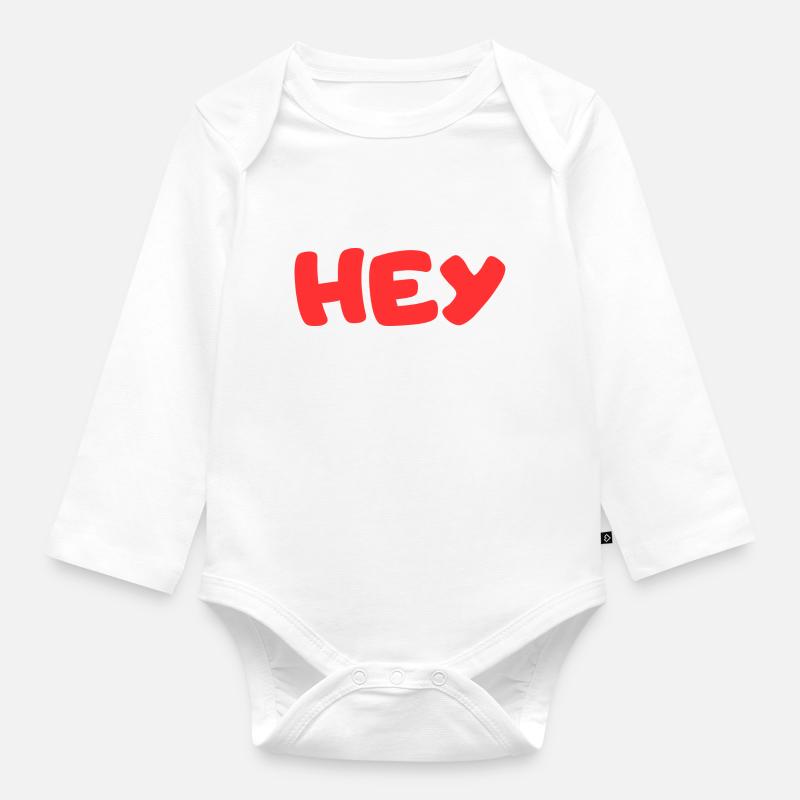 HÉ - Body Bébé bio manches longues - blanc