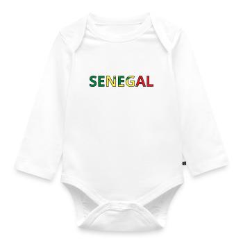 Flag of Senegal - Organic Longsleeve Baby Bodysuit - white - Front