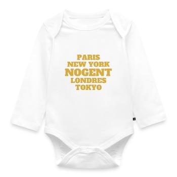 Nogent Style - Unique streets, unique style. - Body Bébé bio manches longues - blanc - Devant