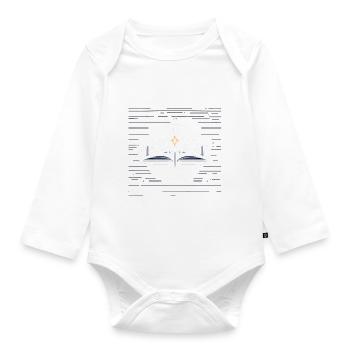 Fiction Fanatic - Organic Longsleeve Baby Bodysuit - white - Front