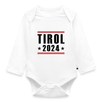 Tyrol 2024 - Organic Longsleeve Baby Bodysuit - white - Front