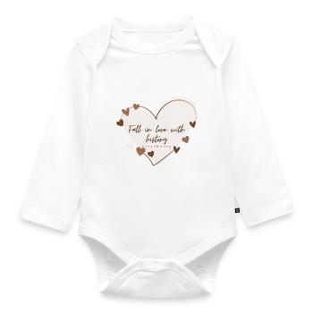 J’aime avec cœur Strasbourg - Body Bébé bio manches longues - blanc - Devant