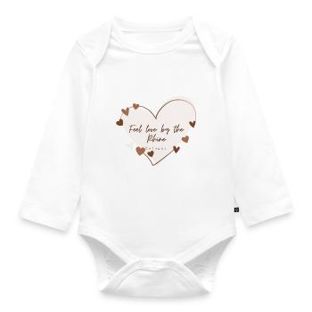 J’aime avec l’eau de Cologne du cœur - Body Bébé bio manches longues - blanc - Devant