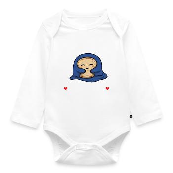 Brot Wortspiel Bäcker - Baby Bio-Langarm-Body - Weiß - Vorne