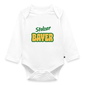 Proud Bavarian - Organic Longsleeve Baby Bodysuit - white - Front