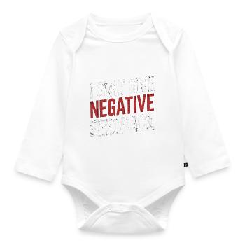 I Only Give Negative Feedback - Baby Bio-Langarm-Body - Weiß - Vorne