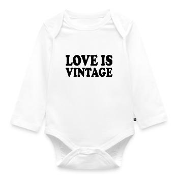 Love is vintage - Baby Bio-Langarm-Body - Weiß - Vorne