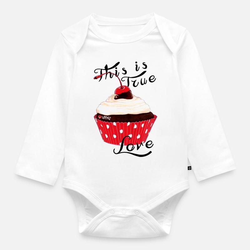 MUFFINS - Body Bébé bio manches longues - blanc