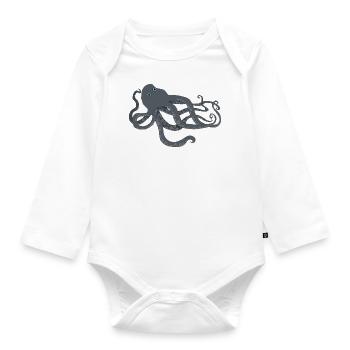 Kraken - Baby Bio-Langarm-Body - Weiß - Vorne