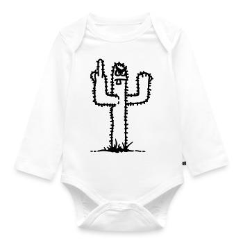 cactus - Baby Bio-Langarm-Body - Weiß - Vorne
